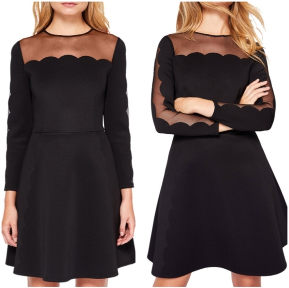 Ted Baker Dresses & Skirts - 🍒NWOT🍒 TED BAKER SCALLOPED EDGES SKATER DRESS